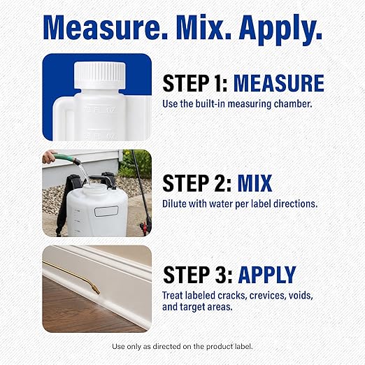 Fipronil Plus C Pest Control Concentrate - DIY Commercial-Strength Roach Killer Indoor Infestation, Easy-Use Ant Spray, Makes 21 Gallons of Fipronil Solution for Homeowners - 16 oz