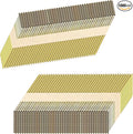 34°Framing Nails,Smooth Shank,3":1000pcs | D Head Nail Pack,Galvanized Paper Tape Strip Nails,for 30 to 34 Degree Framing Nailer