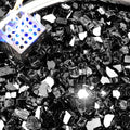 NUPICK 20 Pound Fire Glass, 1/2 Inch Reflective Fire Pit Glass | Tempered Fire Pit Rocks for Propane or Natural Gas, Glass Rocks for Fire Pit Table, Fireplace, Fire Bowl, Landscaping, Black