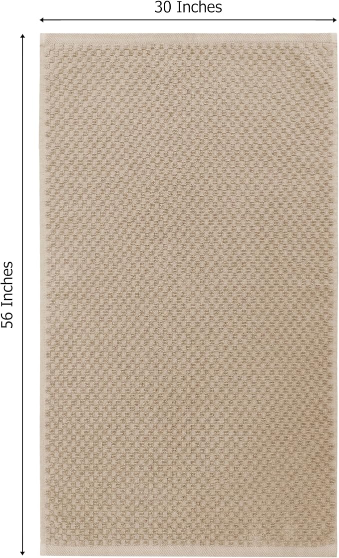 COTTON CRAFT Euro Spa Waffle Weave Bath Towels - Set of 4 Linen Towels | Pure 100% Ringspun Cotton Oversized Luxurious Towel Set - Soft Plush Super Absorbent Low Lint Quick Dry - 30 x 56 inches