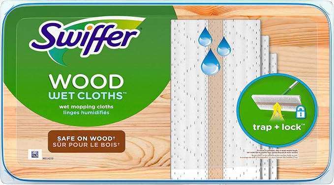 Swiffer Heavy Duty Mop Wet Multi-Surface Cloth Refills for Floor Mopping and Cleaning, Hardwood Floor Cleaner, 20 count