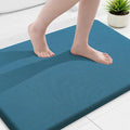 Smiry Memory Foam Bath Mat 36x24, Extra Soft and Absorbent Bathroom Mats, Non Slip Washable Carpet for Floor, Shower and Tub, Peacock Blue