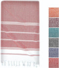 LANE LINEN Extra Large Beach Towel, Beach Towels Oversized, Soft - Hibiscus | Pre-Washed, Quick Dry Pool Towels - 39"x71", Vacation Essential - Travel & Camping, Machine Washable - Super Absorbent, Soft