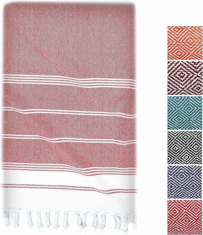 LANE LINEN Extra Large Beach Towel, Beach Towels Oversized, Soft - Hibiscus | Pre-Washed, Quick Dry Pool Towels - 39"x71", Vacation Essential - Travel & Camping, Machine Washable - Super Absorbent, Soft