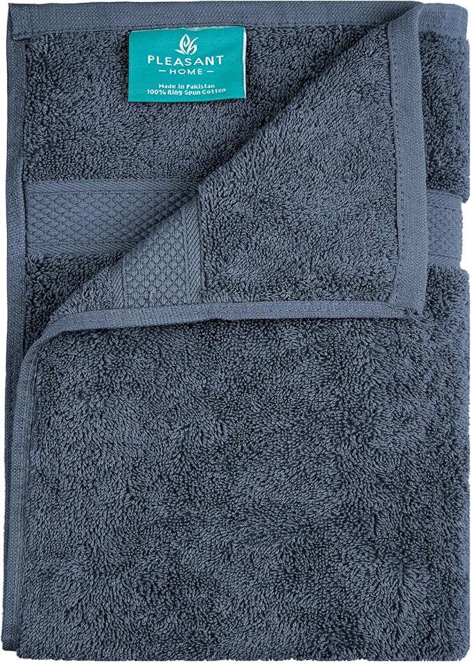 Pleasant Home Bath Towels Set of 6 (24” x 50”) 100% Cotton, 515 GSM | Lightweight, Soft & Highly Absorbent Luxury Towels for Bathroom | for Gym, Pool & Spa | 6 Pack, Navy