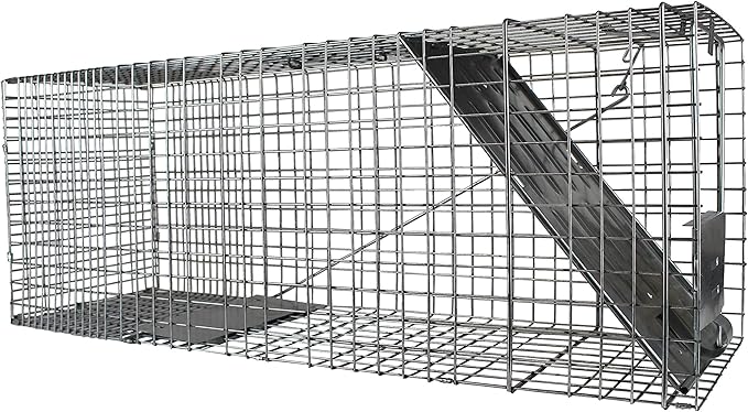 Havahart Large 1-Door Live Animal Trap for Raccoons, Cats, Bobcats, Beavers, Skunks - Heavy Duty Humane Catch and Release Cage Trap for Outdoor Pest Control, 1079SR