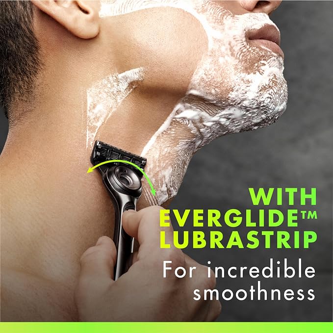 Gillette Labs Razor Refills for Men, 6 Razor Blade Refills and 7oz Rapid Foaming Shave Gel