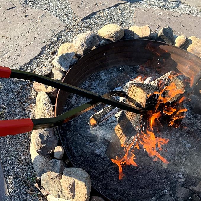 Log Claw 40 Inch | Heavy Duty Fire Tongs Firewood Grabber for Fire Pit Campfire Bonfire | Fireplace Tongs Log Grabber Claw for Indoor Outdoor Fireplace