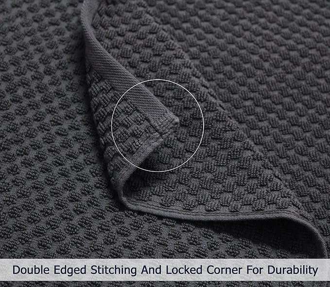COTTON CRAFT Euro Spa Waffle Weave Bath Sheets - Set of 2 Grey Towel Sheets | Pure 100% Ringspun Cotton Oversized Luxurious Towel Set - Soft Plush Super Absorbent Low Lint Quick Dry - 35 x 70 inches