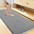 Smiry Waffle Bath Mat 60x24, Extra Soft Absorbent Bathroom Rugs, Non Slip Machine Washable Quick Dry Bath Rugs for Bathroom Floor, Tub, Shower, Home Decor Accessories, Darkgrey & Cream