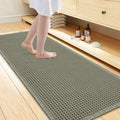 Smiry Waffle Bath Mat 60x24, Extra Soft Absorbent Bathroom Rugs, Non Slip Machine Washable Quick Dry Bath Rugs for Bathroom Floor, Tub, Shower, Home Decor Accessories, Green