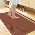 Smiry Waffle Bath Mat 47x24, Extra Soft Absorbent Bathroom Rugs, Non Slip Machine Washable Quick Dry Bath Rugs for Bathroom Floor, Tub, Shower, Home Decor Accessories, Orange