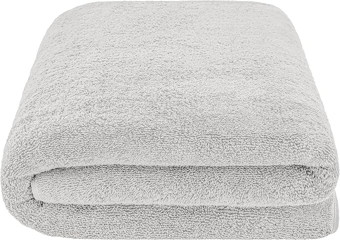 Cotton Paradise 100% Cotton Turkish Towel, Soft Absorbent Quick Dry, 40x80 Oversized Bath Sheet Towel, Silver Grey