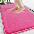 OLANLY Thick Memory Foam Bathroom Rugs 30x20, Absorbent Bath Mat, Hot Pink | Soft Quick Dry Bath Rugs Mats, Non-Slip, Machine Washable Carpet for Bathroom Floor, Tub and Shower, Home Decor Accessories