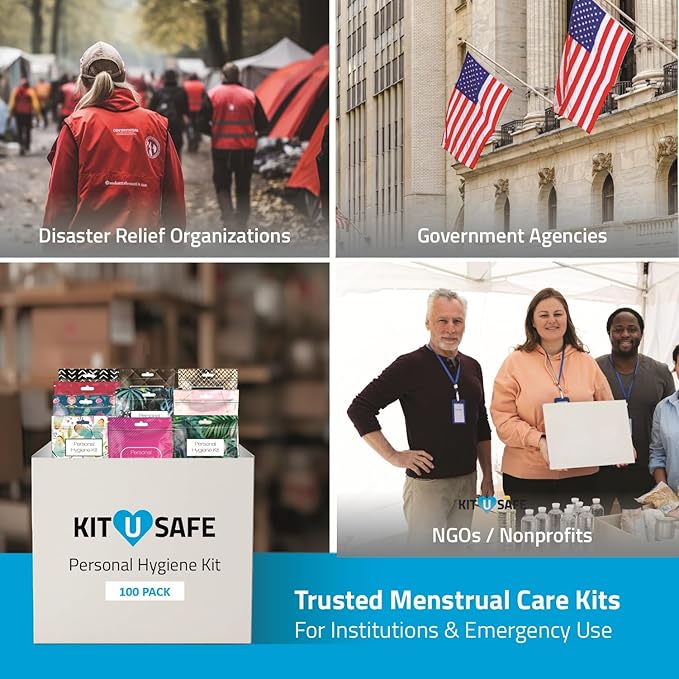 Bulk Period Kits (Assorted Colors) – Prefilled Menstrual Hygiene Kits with Tampon, Pad & Feminine Wipes | Individually Wrapped for Schools, Shelters & Outreach Programs (10)
