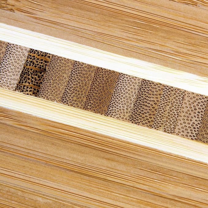 Totally Bamboo Barbados Small Bamboo Cutting Board, 9 x 6.5 Inches | Small cutting board for fruit, vegetables, garnishes, and sandwiches. End-grain bamboo inlay adds standout style.