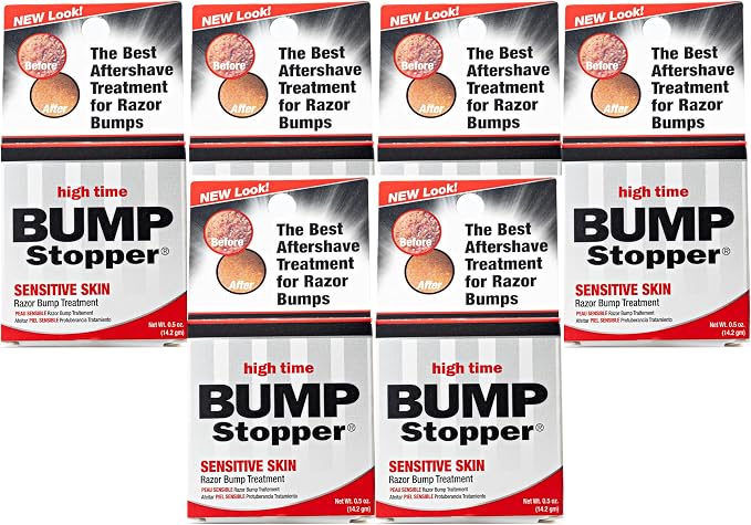 High Time Sensitive | Ingrown Hair Treatment After Shave Cream | Razor Bump Treatment | Sensitive Skin Formula | Post Shave Care | 0.5 oz (Pack of 6)