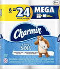 Charmin Ultra Soft Toilet Paper Mega Rolls, 6 Count