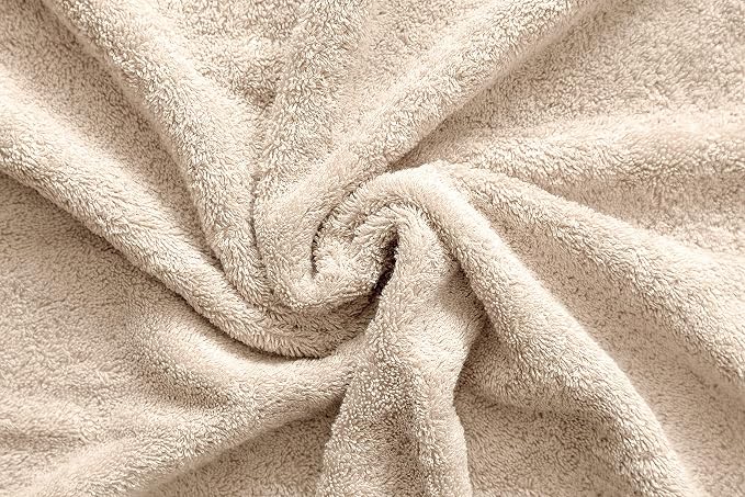 American Veteran Towel, Hand Towels for Bathroom Set of 4, 100% Cotton Turkish Hand Towel Sets, Soft Hand Face Towels, Beige Hand Towels