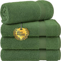 Cotton Paradise Turkish Towel Set, Soft Absorbent Quick Dry, 4 Piece Bath Towel Set, Sage Green