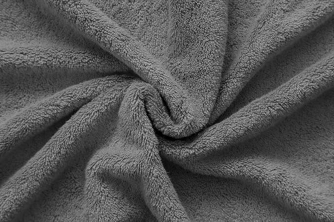 Hotel & Spa Quality Super Absorbent & Soft, Cotton, 6 Piece Turkish Towel Set for Kitchen & Decorative Bathroom Sets Includes 2 Bath Towels 2 Hand Towels 2 Washcloths, Charcoal Grey