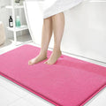 OLANLY Memory Foam Bathroom Runner Rugs 44x24, Absorbent Long Mat, Hot Pink | Soft Quick Dry Bath Mat Rugs, Non-Slip, Machine Washable Mat for Bathroom Floor, Tub and Shower, Home Decor Accessories
