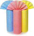 GLL Disposable Cleaning Cloths Wipe Roll, Dish Wash Cloths, Cleaning Washcloth Towel for Kitchen Bathroom Furniture and Car, One-Hand Tearing (Pack of 3-Rolls, 150-Sheets Total)
