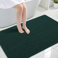 OLANLY Large Bathroom Rugs 44x32, Soft Absorbent Chenille Bath Rugs, Rubber Backing Quick Dry, Machine Washable Bath Mats for Bathroom Floor, Tub and Shower, Home Decor Accessories, Blackish Green