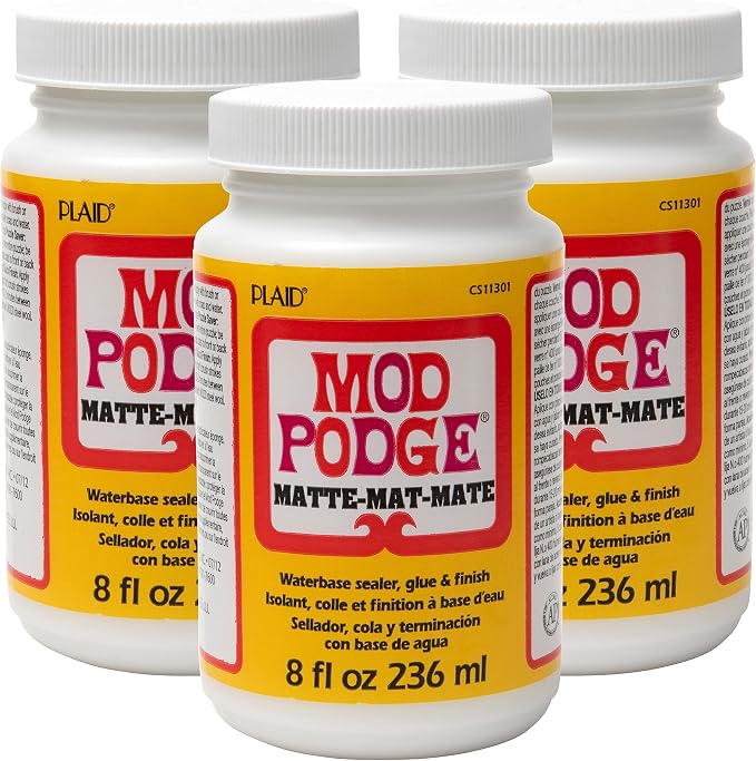Mod Podge Waterbase Sealer, 8 oz (Pack of 3) Matte Finish, WMCS11301CAA