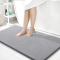 OLANLY Memory Foam Bathroom Runner Rug 44x24, Absorbent Long Bath Mat, Grey | Soft Quick Dry Bath Mat Rugs, Non-Slip, Machine Washable Mat for Bathroom Floor, Tub and Shower, Home Decor Accessories