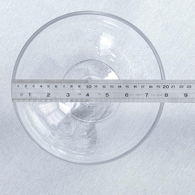 CYS EXCEL Glass Decorative Footed Bowl (H:6" D:8") | Fruit Display Terrarium Compote Vase Kitchen Table Centerpiece