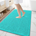 OLANLY Large Bathroom Rugs 59x35, Extra Soft Absorbent Chenille Bath Rugs, Rubber Backing Quick Dry, Machine Washable Bath Mats for Bathroom Floor, Tub and Shower, Home Decor Accessories, Teal