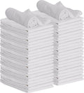 GREEN LIFESTYLE Shop Towels 12" x 14" 50 Pack - White Cotton Shop Towels, Cleaning Rags Bulk, Reusable Shop Rags, Absorbent Terry Cloth Cleaning Towels for Garage, Automotive, Industrial and Home Use