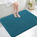 OLANLY Large Bathroom Rugs 40x32, Extra Soft Absorbent Chenille Bath Rugs, Rubber Backing Quick Dry, Machine Washable Bath Mats for Bathroom Floor, Tub and Shower, Home Decor Accessories, Peacock Blue
