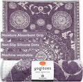 Manduka Yogitoes Hot Yoga Mat Towel - 71" | Moisture Activated Grip | Patented Silicone Nubs | Highly Absorbent, Durable & Easy Care | Made from Recycled Materials | 71 x 24 Inches | Geija Purple