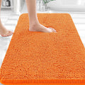 OLANLY Bathroom Rugs 30x18, Extra Soft Absorbent Chenille Bath Rugs, Rubber Backing Quick Dry, Machine Washable Bath Mats for Bathroom Floor, Tub and Shower, Home Decor Accessories, Orange