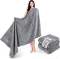 Cotton Paradise 100% Cotton Turkish Towel Set, Soft Absorbent Quick Dry, 2 Piece 35x70 Bath Sheet Set, Light Grey