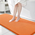OLANLY Memory Foam Bathroom Runner Rugs 70x24, Absorbent Long Mat, Orange | Soft Quick Dry Bath Mat Rugs, Non-Slip, Machine Washable Mat for Bathroom Floor, Tub and Shower, Home Decor Accessories