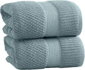 NY Loft 100% Cotton 2-Pack Oversized Bath Towel Set | Stormy | Quick-Dry | Two Oversized 35" x 70" Bath Towels / Bath Sheets | Super Absorbent | Designer-Styled Texture