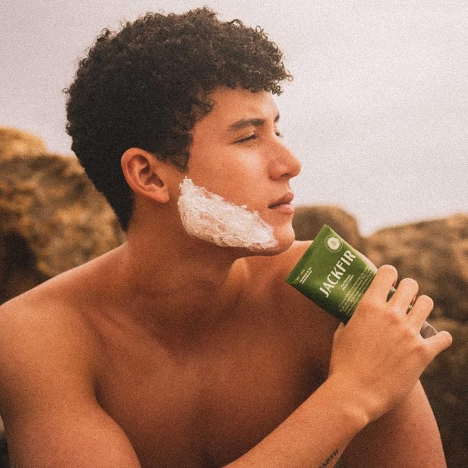 Jackfir The Classic Shave Cream - Natural Shaving Cream for Men Sensitive Skin, Face, EWG Verified, 70%+ Organic Ingredients, No Synthetic Fragrance, Dermatologist Tested, 5 fl oz