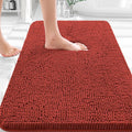 OLANLY Bathroom Rugs 35x24, Extra Soft Absorbent Chenille Bath Rugs, Rubber Backing Quick Dry, Machine Washable Bath Mats for Bathroom Floor, Tub and Shower, Home Decor Accessories, Rustic Terracotta
