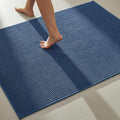 TYUU Large Bathroom Rugs Non Slip Washable Bath Rugs Super Absorbent Bathroom Rug Thin Quick Dry Low Pile Bath Mats, Navy Blue 36"x48"