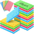 Zhengmy 48 Pieces Sponges Bulk Sponges Kitchen Compressed Sponge Natural Dish Sponge Compressed Wood Pulp Cleaning Without Scratching for Kitchen Bathroom, 3.9 x 2.4 x 0.12 Inch (Multicolor)