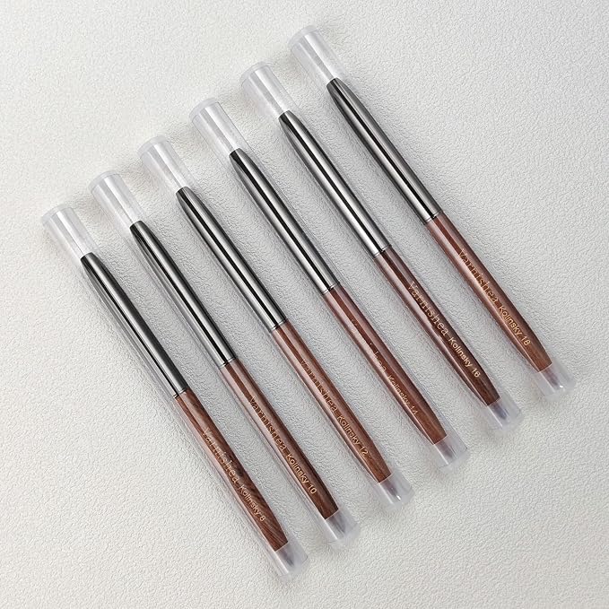 100% Pure Kolinsky Hair Acrylic Nail Brush Sandalwood Handle Professional Manicure Brushes for Powder Nail Acrylic Application - Salon & DIY Nail Art Essentials - Size 12, 1.0 Count