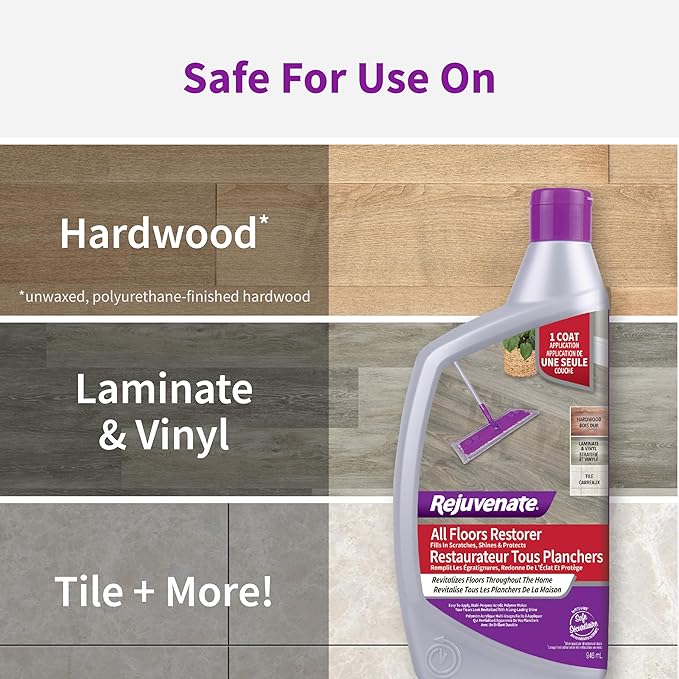 Rejuvenate All Floors Restorer Fills Scratches, Shines And Protects All Floor Types, Including Hardwood, Laminate, Vinyl And Tile, 32 Ounces, 6 Pack