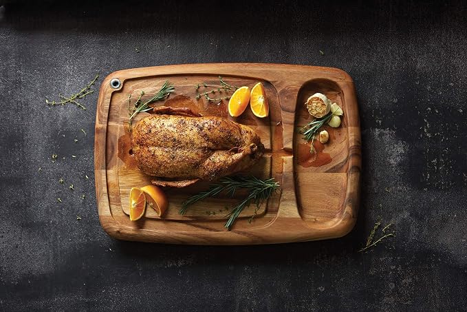 Ironwood Gourmet Kansas City Large Carving Board with Juice Channels, 22 x 15 x 2.5 inches, Acacia Wood