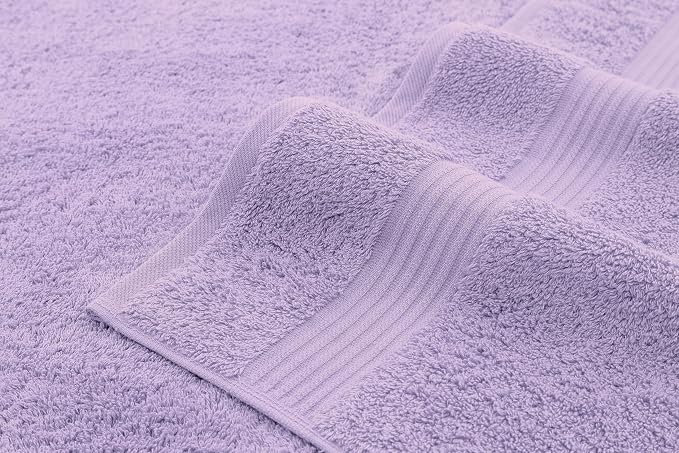 American Veteran Towel, Hand Towels for Bathroom Set of 4, 100% Cotton Turkish Hand Towel Sets, Soft Hand Face Towels, Lilac Hand Towels