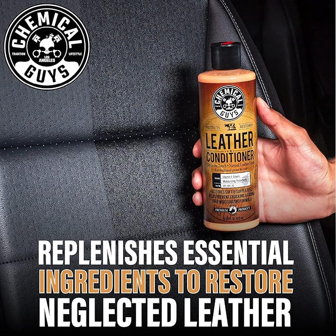 Chemical Guys, Leather Cleaner, Conditioner & Total Interior Bundle, 16 oz | Leather cleaner and conditioner plus Total Interior for seats, dashboards and trim, a full interior care set