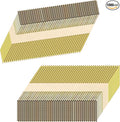 34°Framing Nails,Smooth Shank,3-1/2":1000pcs | D Head Nail Pack,Galvanized Paper Tape Strip Nails,for 30 to 34 Degree Framing Nailer