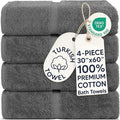 Chakir Turkish Linens 2 Piece Large Bath Towels, 100% Cotton Turkish Towels for Bathroom, Luxury Soft Absorbent Bath Towels, 30 x 60 Inches, Dark Gray